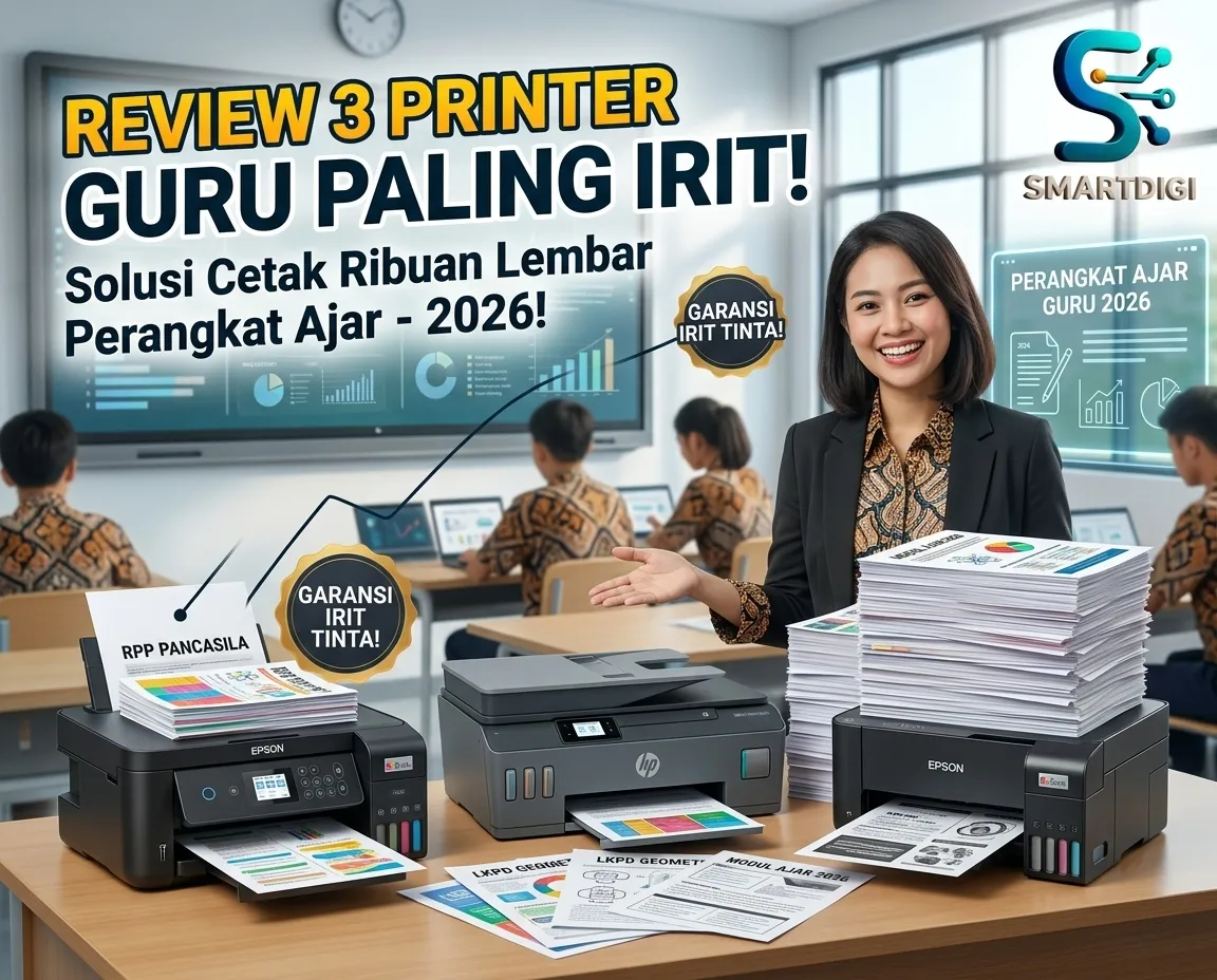 Review 3 Printer Epson & HP Paling Irit Tinta di 2026: Solusi Cetak Perangkat Ajar Ribuan Lembar
